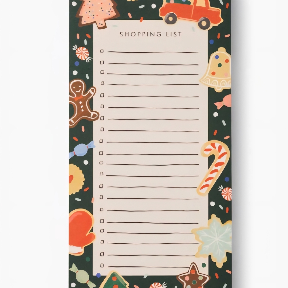 Rifle Paper Co. Holiday Shopping List Notepad - Festive Colors